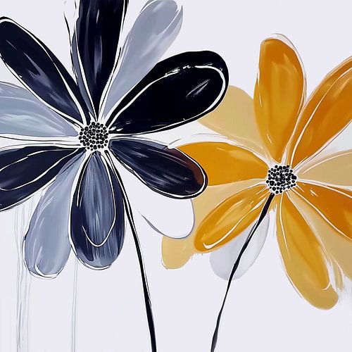 Bleu et orange en harmonie