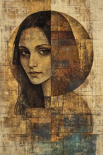 Femme, or et géométrie