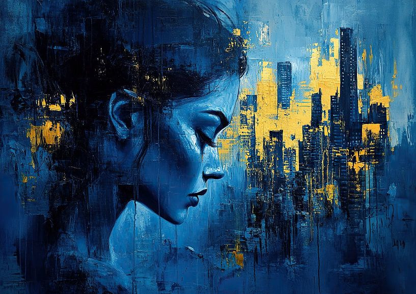 Urban Silhouette by Eye catching paintings