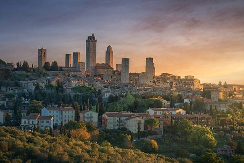 De middeleeuwse torens van het dorp San Gimignano
