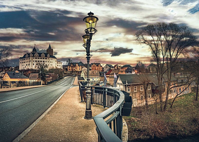 Zschopau Gezicht op kasteel Wildeck van Johnny Flash