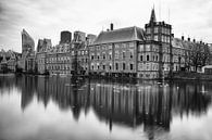 Den Haag - Binnenhof Schwarz-Weiß von Bert Meijer Miniaturansicht