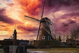 Mühle im schönen Abendlicht. von Brian Morgan