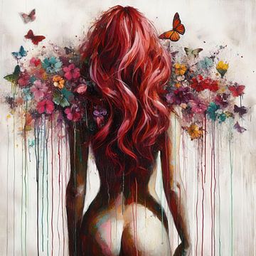Scarlet Butterfly Back by Chromatic Fusion Studio
