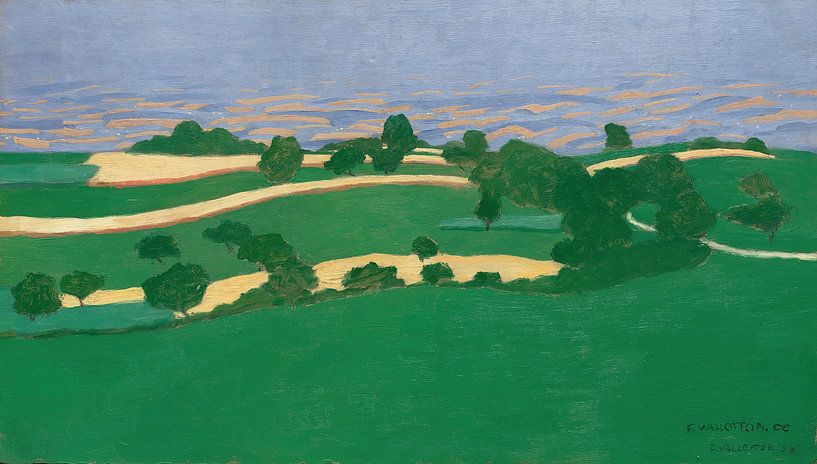 Félix Vallotton - Korenvelden (1900) van Peter Balan
