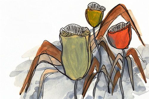 Ingetogen bloemmotieven