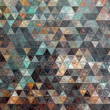 Mosaic triangle blue brown #mosaic by JBJart Justyna Jaszke