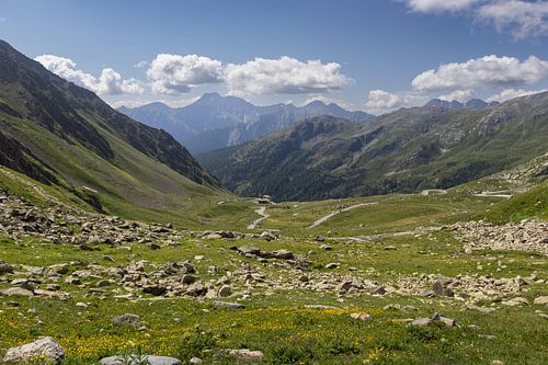 Uitzicht op berglandschap, Aostavallei, Italië