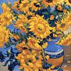 Vase with sunflowers by Nop Briex