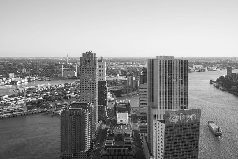 Het uitzicht op de Wilhelminapier in Rotterdam van MS Fotografie | Marc van der Stelt