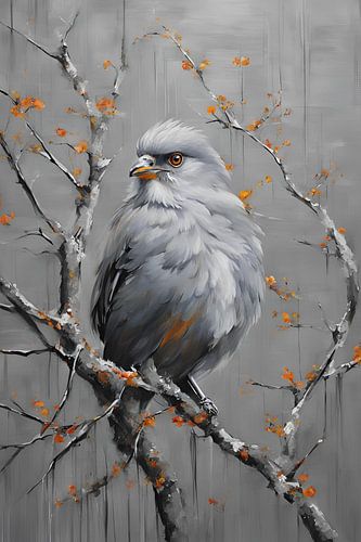 Orange Eye Bird Schilderij