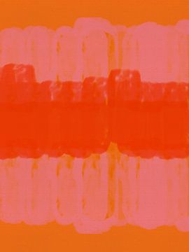 Rosa und orange. Bunte abstrakte in lebendigen Farben von Abstrakte minimalistische Kunst