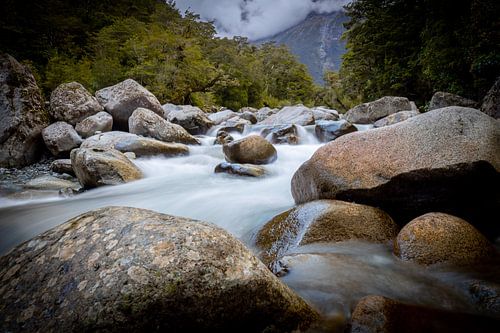 Des rochers dans une rivière