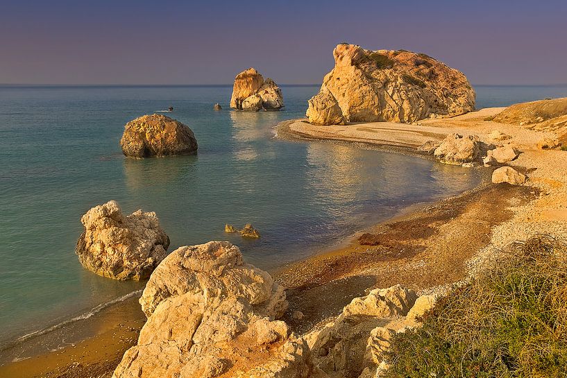 Sonnenuntergang am Felsen der Aphrodite, Zypern von Henk Meijer Photography