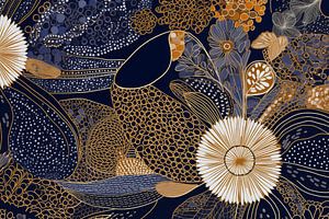 Abstrakte Blumen und Patterns