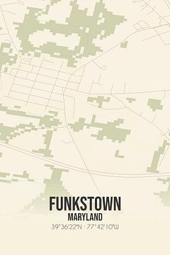 Vintage map of Funkstown (Maryland), USA. by Rezona