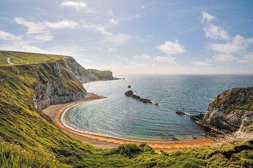 Jurassic Coast - Sunrise over the bay at Durdle Door, Dorset