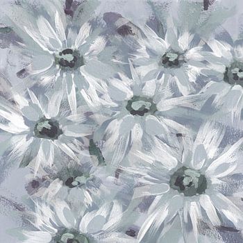 Soft Blue Daisies