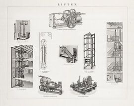 Antique engraving Elevators by Studio Wunderkammer