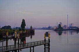 Sunrise in Bremen harbor