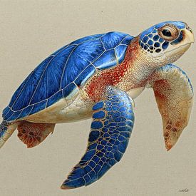 Meeresschildkröte von Gelissen Artworks