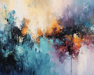 Dämmerungsfarben | Abstrakter Horizont von ARTEO Gemälde