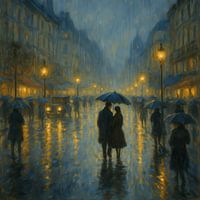 Regenavond in Parijs