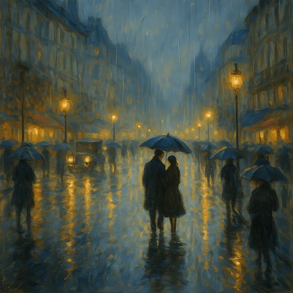 Soirée pluvieuse à Paris par BS