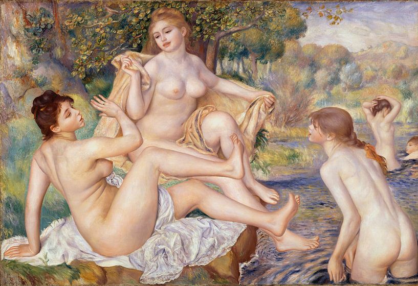 Les Grandes Baigneuses - Pierre-Auguste Renoir von 1000 Schilderijen