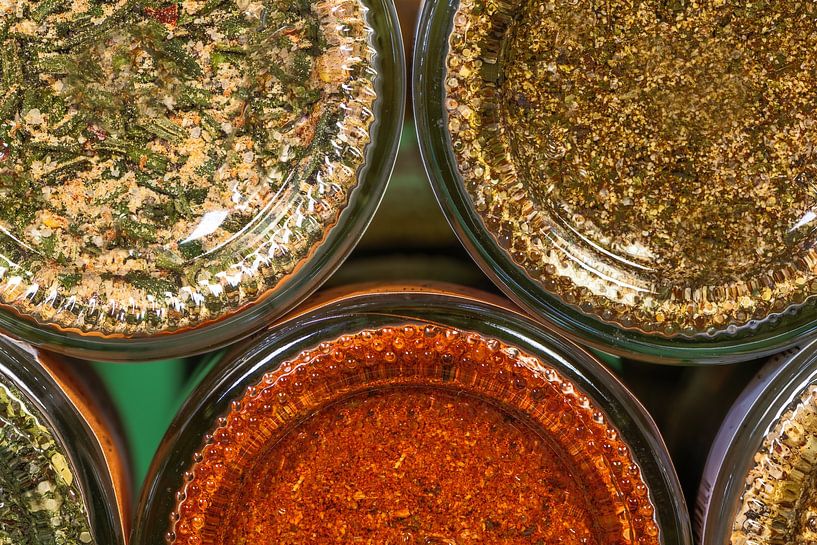 Various spice in jar by ManfredFotos