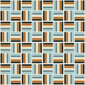 Mid-Century moderne à rayures sur Mad Dog Art