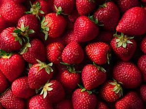 Leuchtend rote Erdbeeren in natürlicher Frische