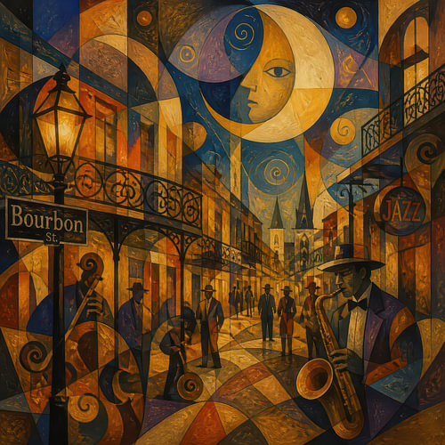 La lune au-dessus du Quartier français