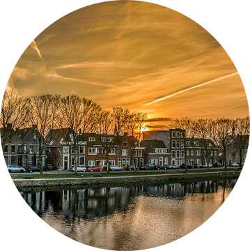 Panorama Hoogstraat Weesp vanaf schans van Joris van Kesteren