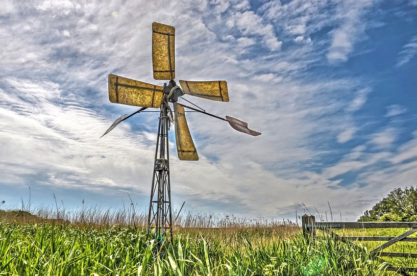Windmühle auf einem Naturinsel von Frans Blok