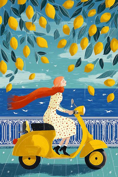 Vespa sous les citronniers n°1 par Studio BB