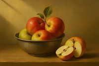 Zeitloses Stillleben mit Äpfeln