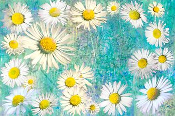 Gänseblümchen in Blau von Corinne Welp