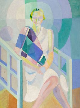 Portret van Madame Heim (1926-1927) door Robert Delaunay van Peter Balan