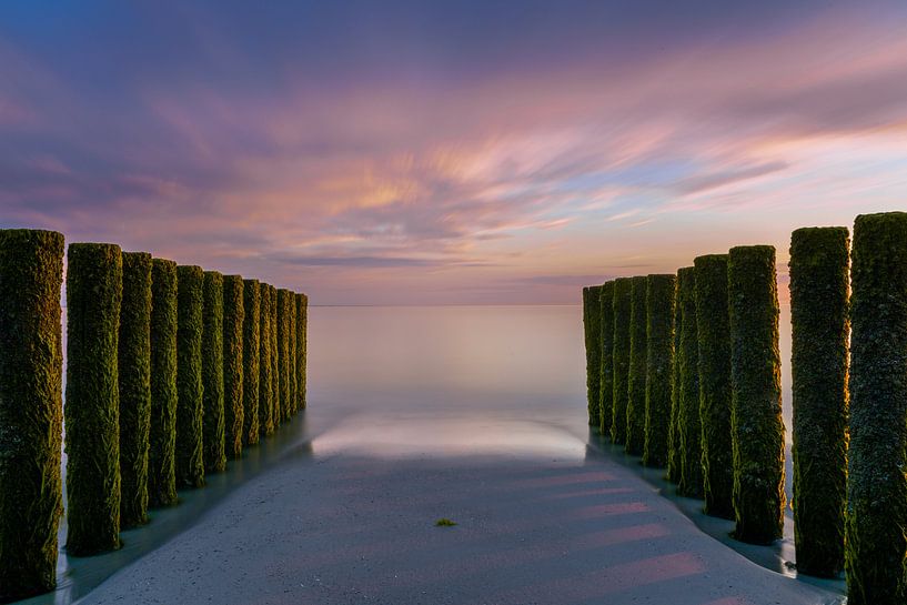 Zonsondergang in Zeeland van Ruwan Silva