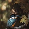 Steampunk-Eisvogel im geheimnisvollen Waldlicht von But First Framing