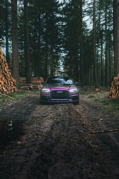 Audi RS3 dans la forêt par Sebastiaan van 't Hoog