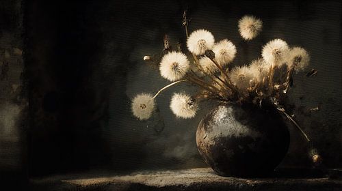 Pusteblumen im Abendlicht von Claudia Rotermund
