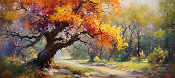 Schilderij Eiken