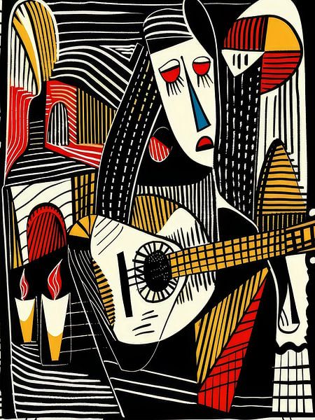 Akustische Gitarre Stil Abstrakt von TOAN TRAN