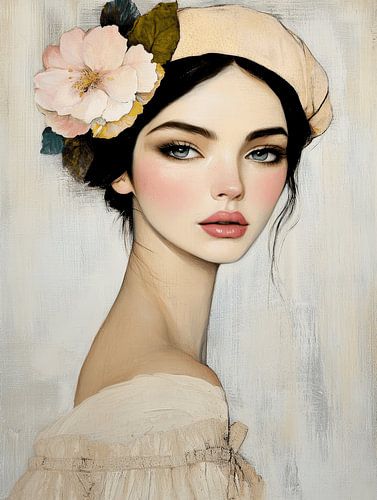 Portret in pastelkleuren