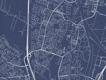 Kaart van Nieuwegein in Royaal Blauw van Map Art Studio