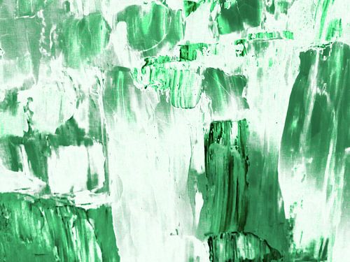 Abstrakt in Grün und Weiß III