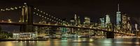 MANHATTAN & BROOKLYN BRIDGE nacht Impression