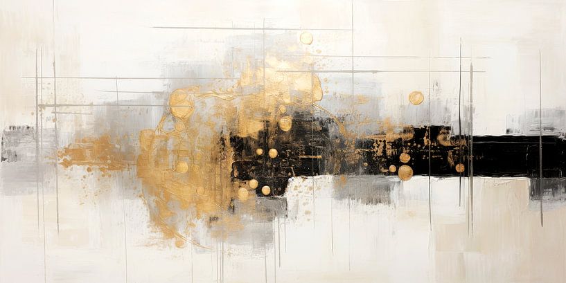 ABSTRAKTE KUNST Goldenes Momentum  von Melanie Viola